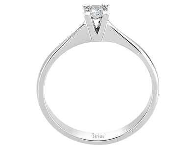 0.20 carat diamond solitaire ring in 18k white gold