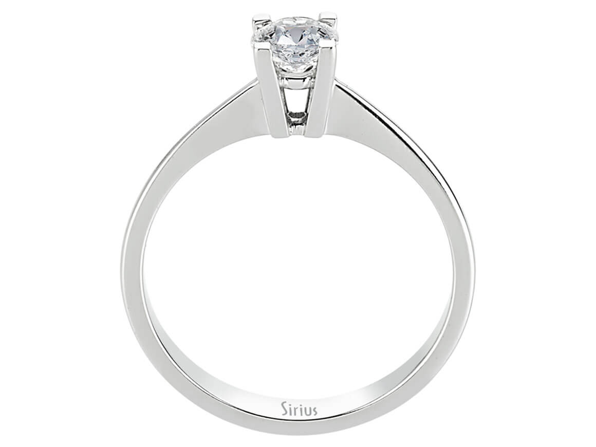 0,42 Karat Diamant Solitär Ring in 585er 14 Karat Weißgold - handgefertigter Diamantschmuck aus Feingold | Sirius Diamant