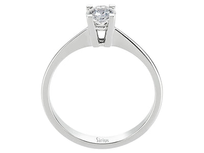 0.42 carat diamond solitaire ring in 14 carat white gold