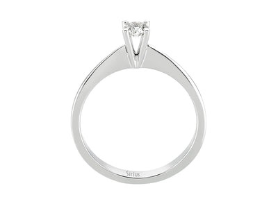 0.20 carat diamond solitaire ring in 14 carat white gold