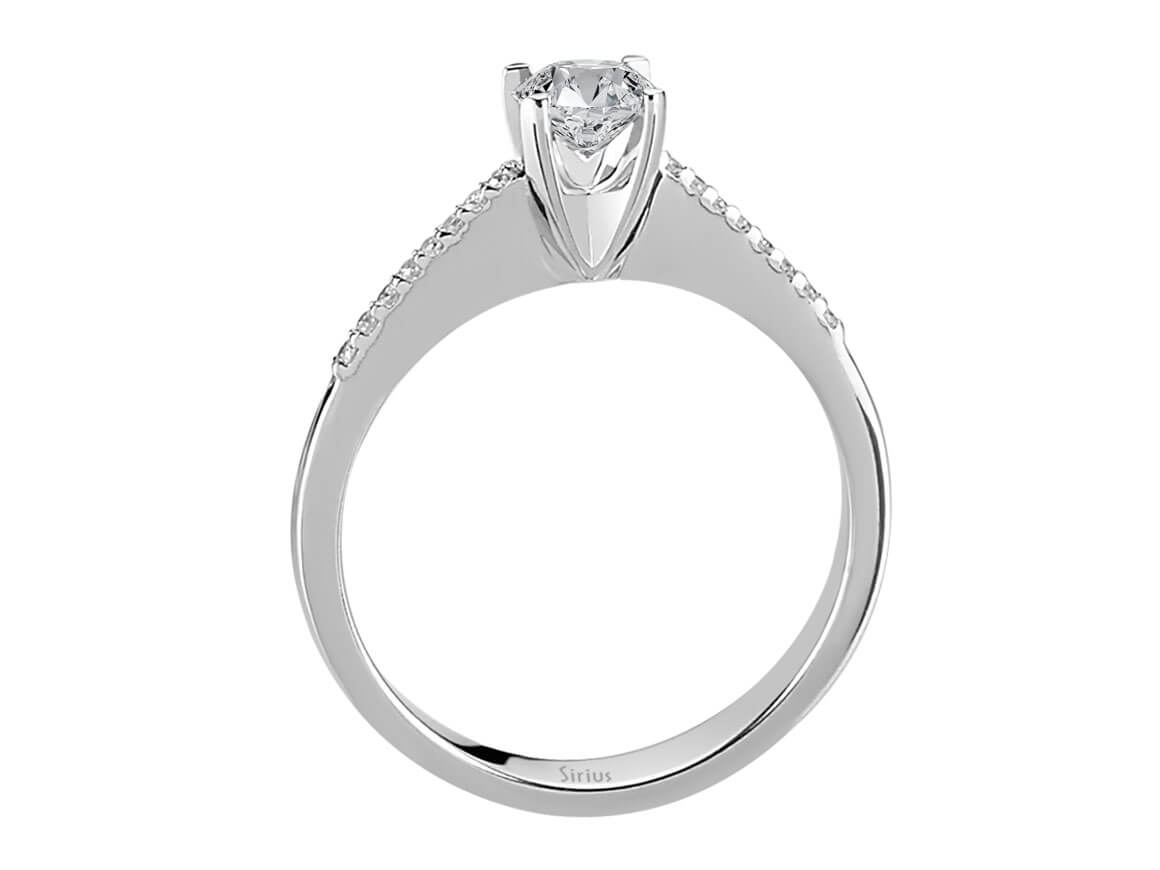 0.57 carat diamond solitaire ring in 14 carat white gold