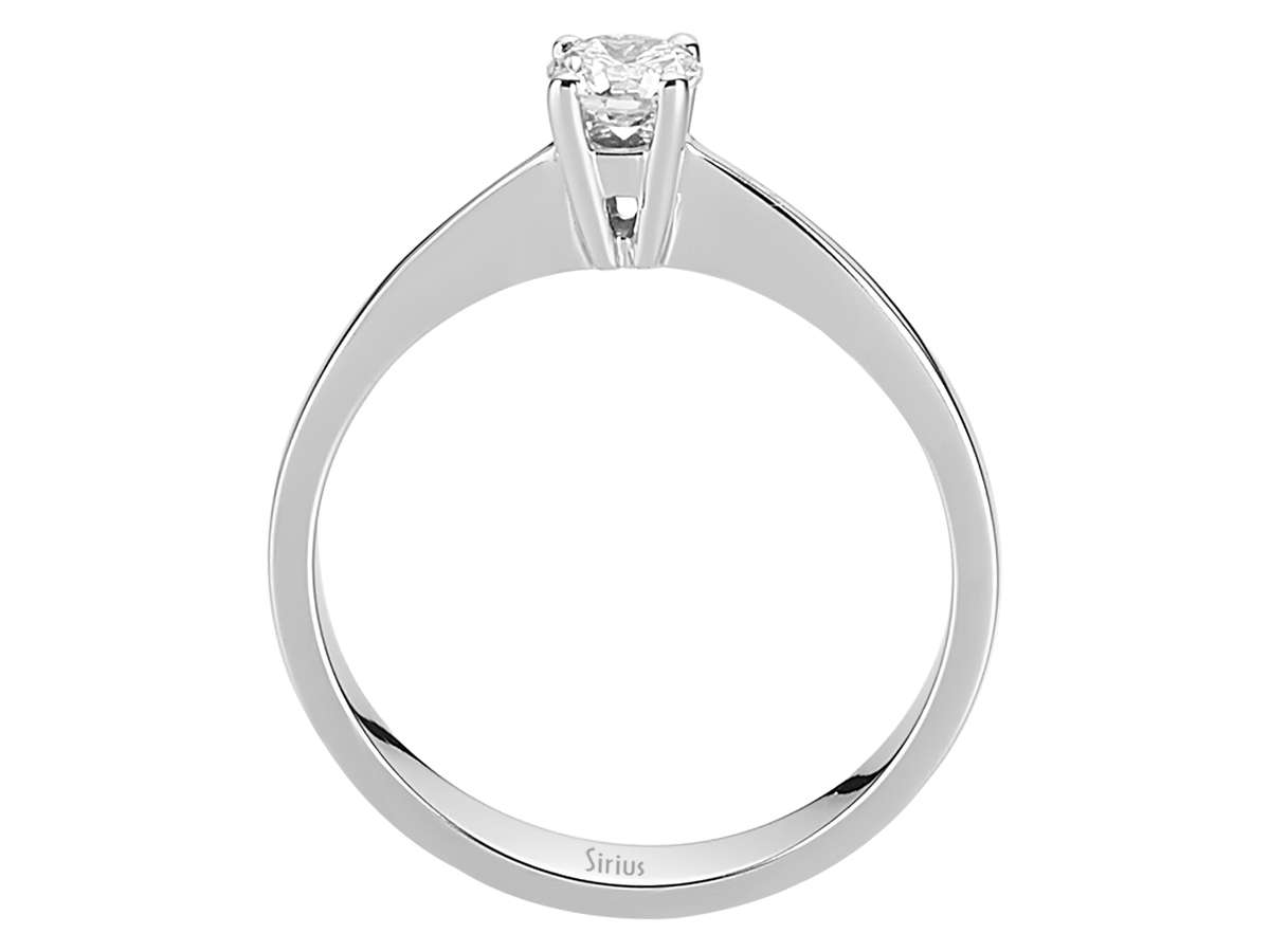 0,32 Carat Diamant Solitär Ring in 585er 14 Karat Weißgold - handgefertigter Diamantschmuck aus Feingold | Sirius Diamant