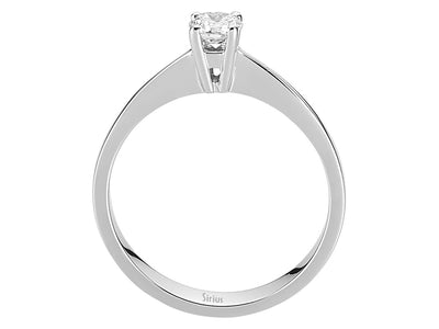 0.32 carat diamond solitaire ring in 14 carat white gold