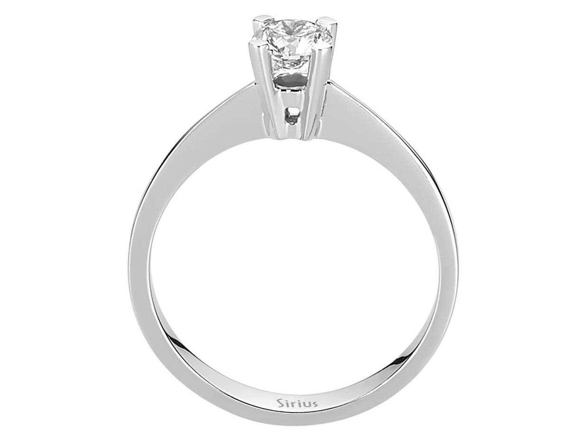 0,41 Karat Diamant Solitär Ring in 585er 14 Karat Weißgold - handgefertigter Diamantschmuck aus Feingold | Sirius Diamant