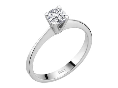 0.47 carat diamond solitaire ring in 14 carat white gold