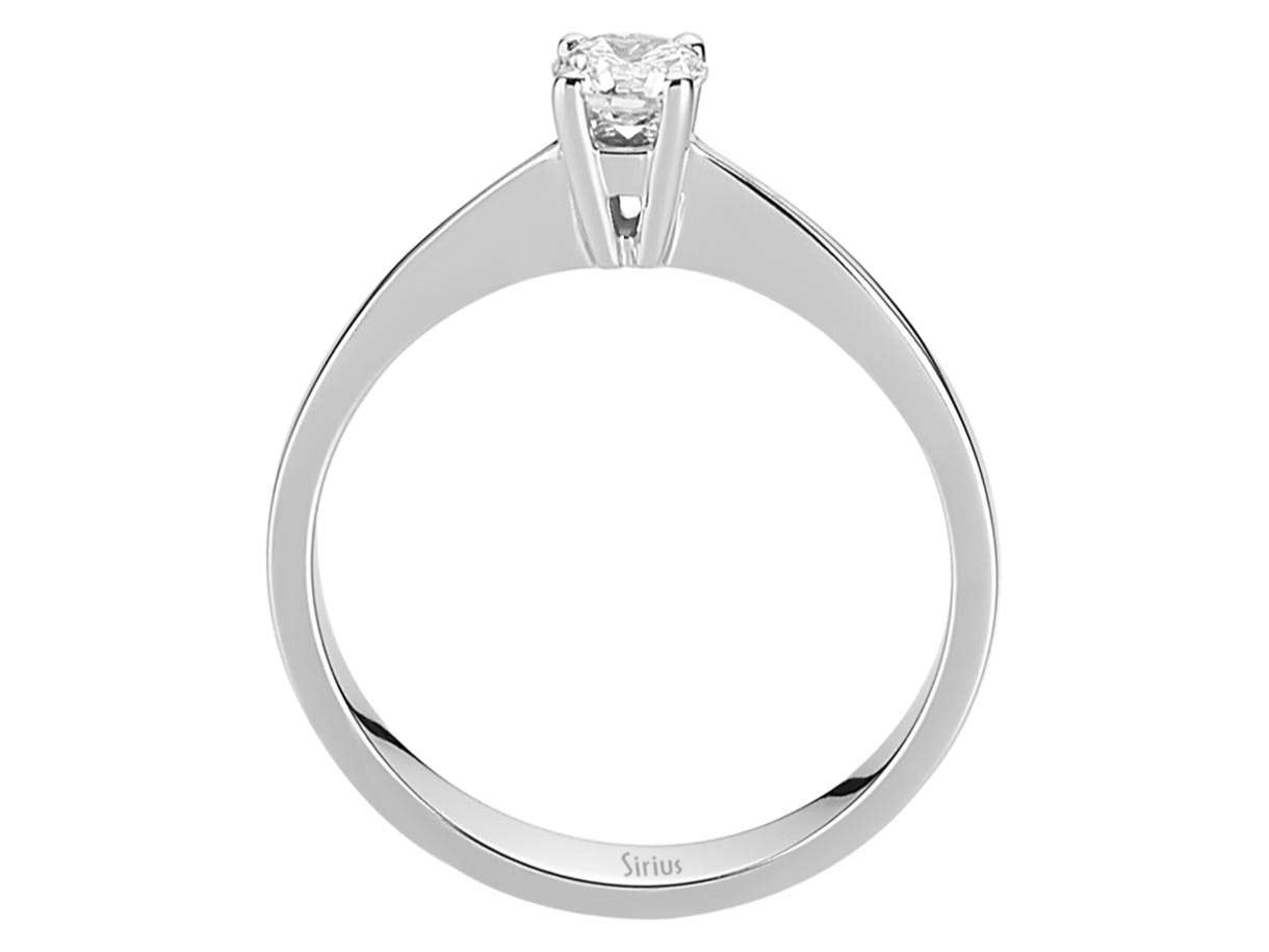 0,27 Karat Diamant Solitär Ring in 585er 14 Karat Weißgold - handgefertigter Diamantschmuck aus Feingold | Sirius Diamant