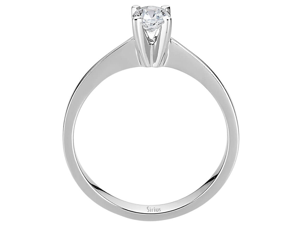 0,32 Karat Diamant Solitär Ring in 585er 14 Karat Weißgold - handgefertigter Diamantschmuck aus Feingold | Sirius Diamant