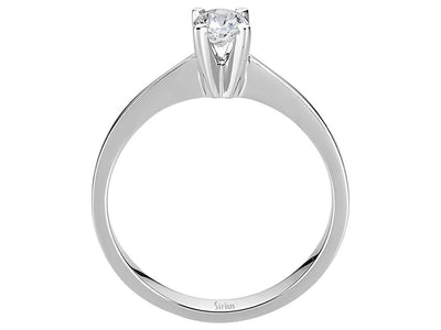 0.32 carat diamond solitaire ring in 14 carat white gold