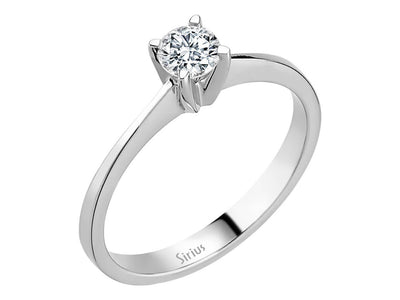 0.32 carat diamond solitaire ring in 14 carat white gold