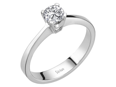 0.46 carat diamond solitaire ring in 14 carat white gold