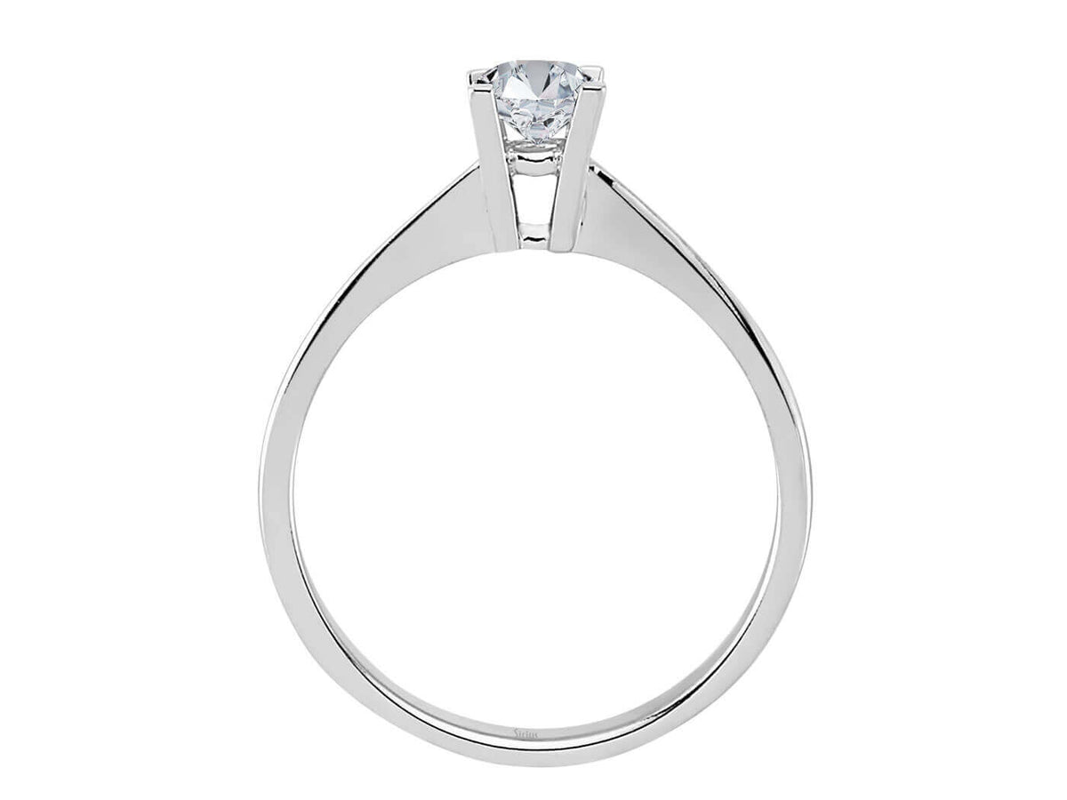 0,50 Karat Diamant Solitär Ring in 750er 18 Karat Weissgold - handgefertigter Diamantschmuck aus Feingold | Sirius Diamant