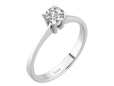 0.50 carat diamond solitaire ring in 750 18 carat white gold