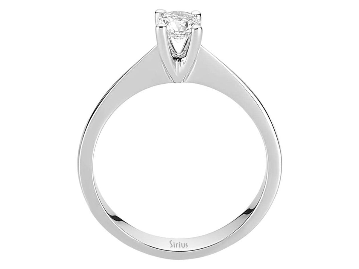 0,33 Karat Diamant Solitär Ring in 585er 14 Karat Weißgold - handgefertigter Diamantschmuck aus Feingold | Sirius Diamant