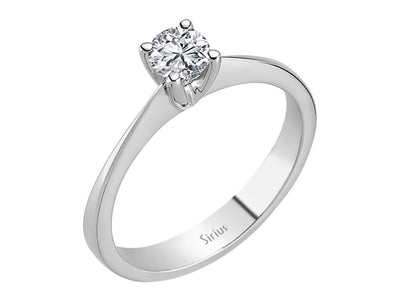 0.33 carat diamond solitaire ring in 14 carat white gold