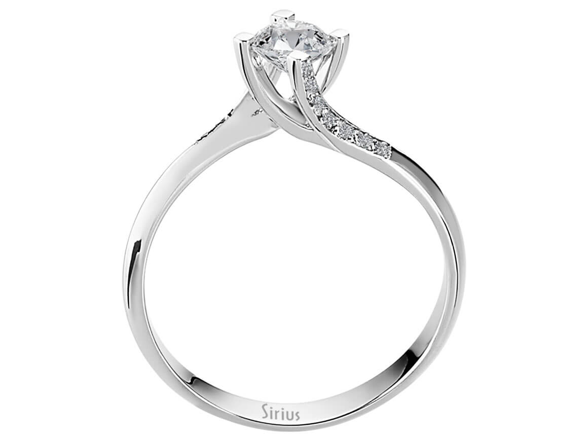 0,46 Karat Diamant Solitär Ring in 585er 14 Karat Weißgold - handgefertigter Diamantschmuck aus Feingold | Sirius Diamant