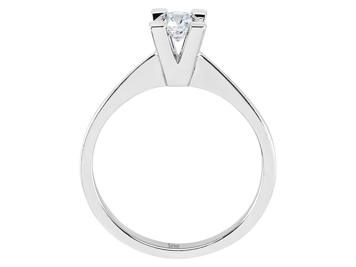 0,27 Karat Diamant Solitär Ring in 585er 14 Karat Weißgold - handgefertigter Diamantschmuck aus Feingold | Sirius Diamant