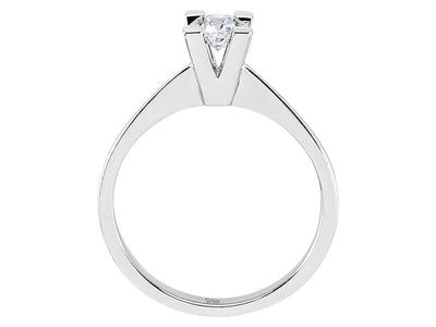 0.27 carat diamond solitaire ring in 14 carat white gold