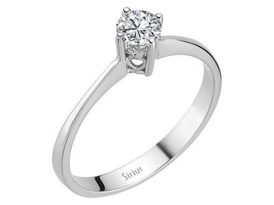 0.29 carat diamond solitaire ring in 14 carat white gold
