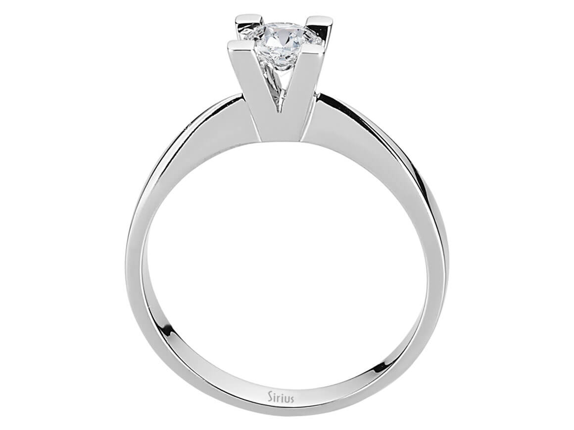 0,41 Karat Diamant Solitär Ring in 585er 14 Karat Weißgold - handgefertigter Diamantschmuck aus Feingold | Sirius Diamant