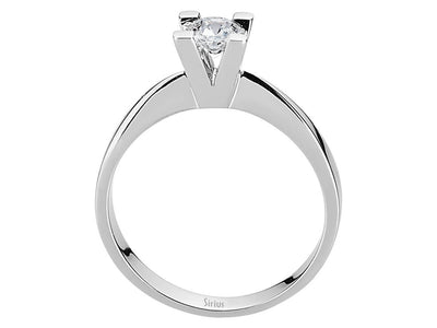 0.41 carat diamond solitaire ring in 14 carat white gold