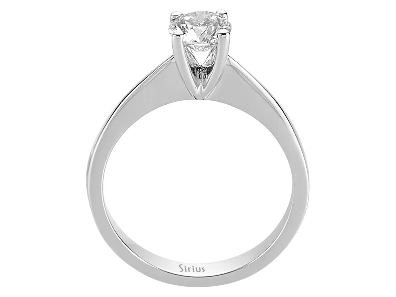 0.60 carat diamond solitaire ring in 14 K white gold