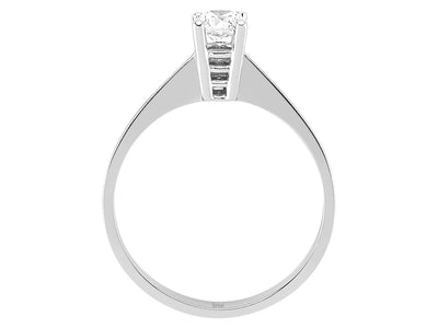 0.36 carat diamond solitaire ring in 14 carat white gold