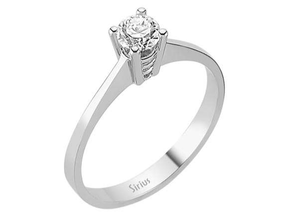 0,36 Karat Diamant Solitär Ring in 585er 14 Karat Weißgold - handgefertigter Diamantschmuck aus Feingold | Sirius Diamant