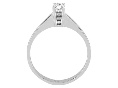 0.21 carat diamond solitaire ring 14K white gold
