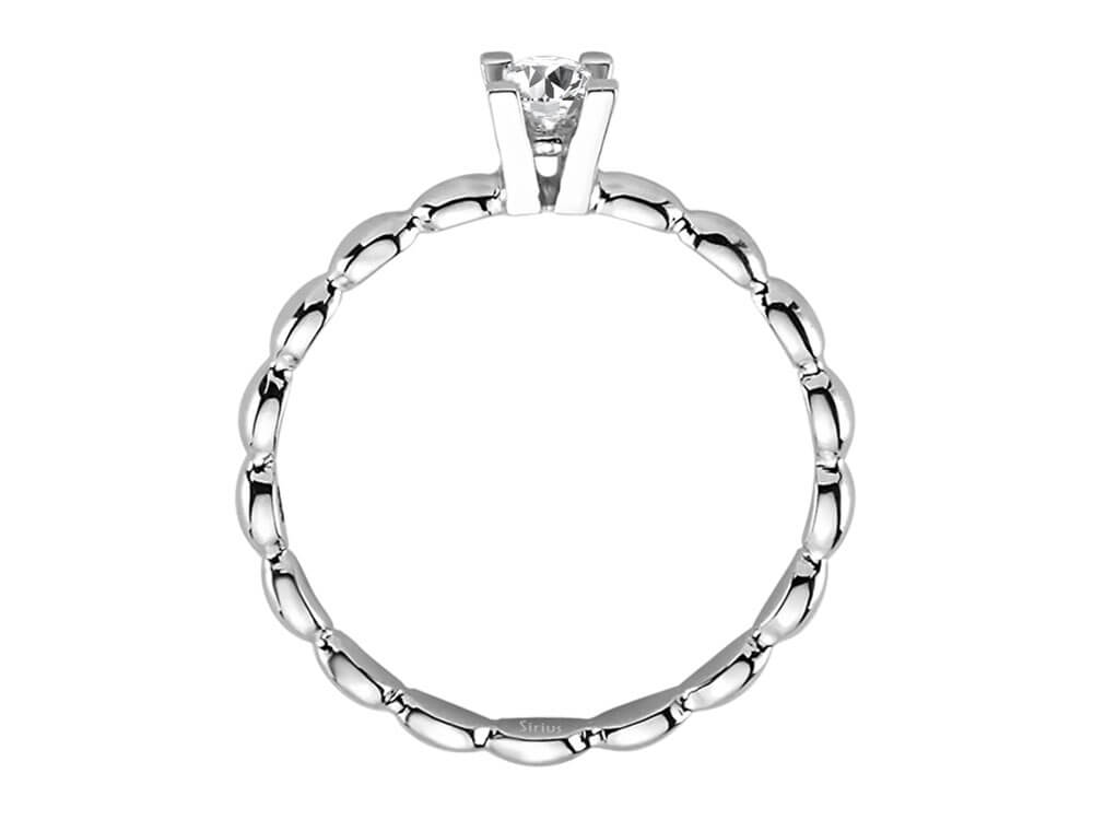0.18 carat diamond solitaire ring in 18 carat white gold