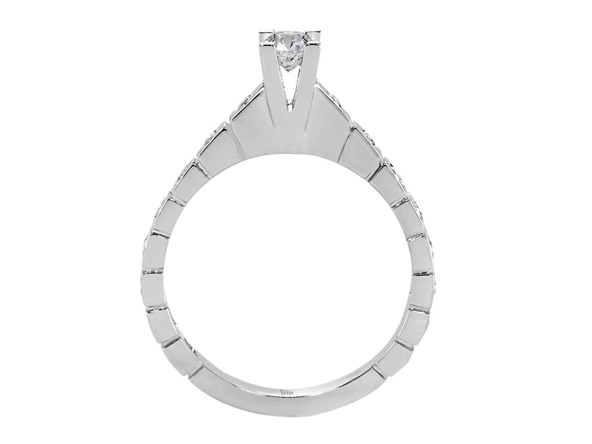 insgesamt 0,42 Karat Diamant Solitär Ring - handgefertigter Diamantschmuck aus Feingold | Sirius Diamant