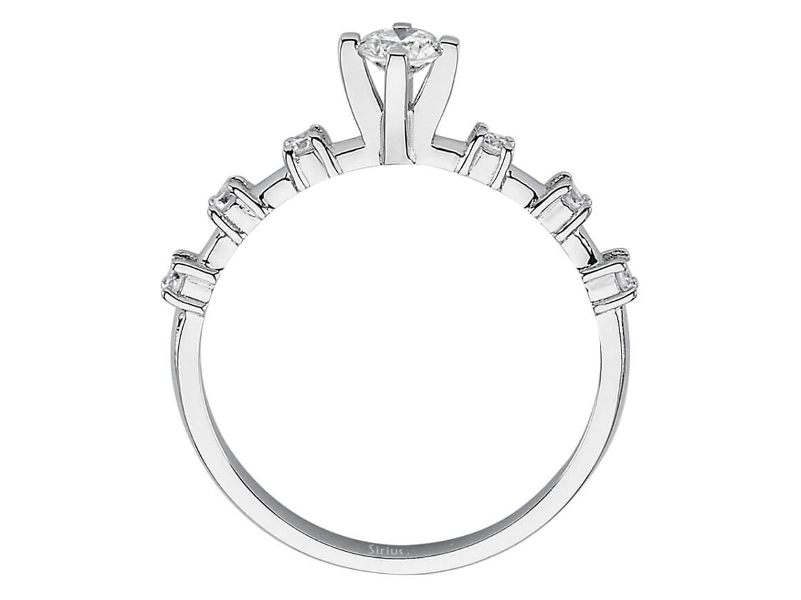 Total 0.33 carat diamond solitaire ring