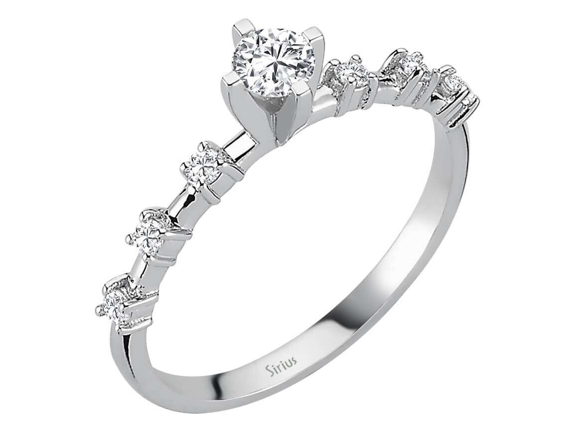 Total 0.33 carat diamond solitaire ring