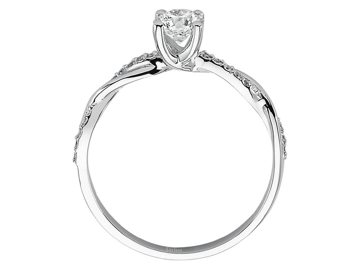 Insgesat 0,48 Carat Diamant Solitaire Ring - handgefertigter Diamantschmuck aus Feingold | Sirius Diamant