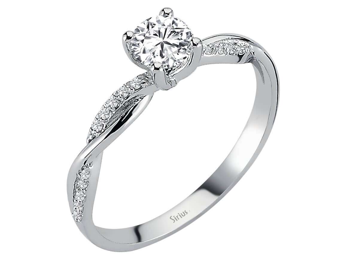 Insgesat 0,48 Carat Diamant Solitaire Ring - handgefertigter Diamantschmuck aus Feingold | Sirius Diamant