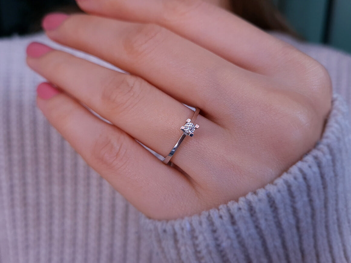 0.09 Carat Solitaire Diamond Ring