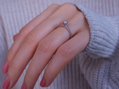 0.09 Carat Solitaire Diamond Ring