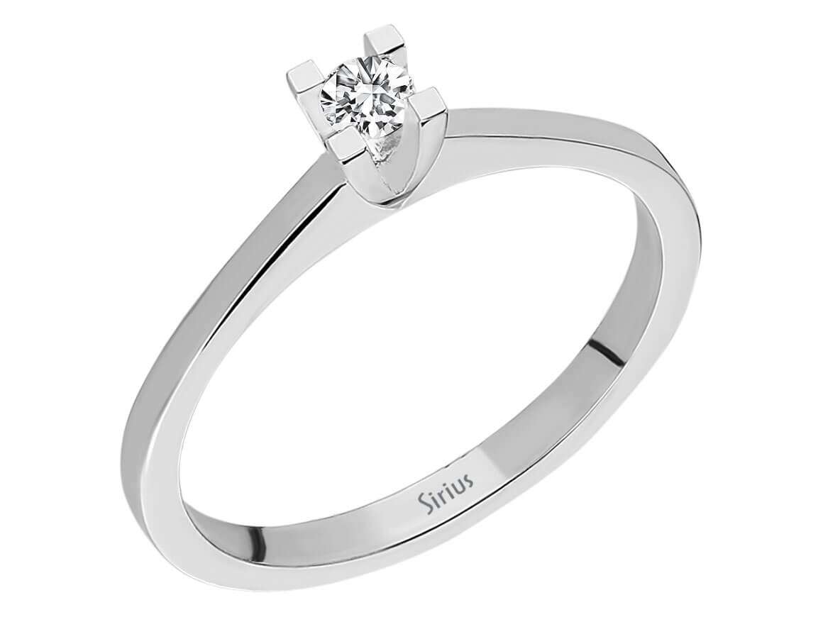 0,09 Carat Solitaire Diamant Ring - handgefertigter Diamantschmuck aus Feingold | Sirius Diamant