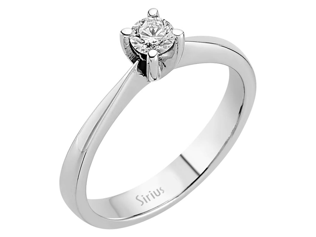 0,28 Karat Diamant Solitaire Ring - handgefertigter Diamantschmuck aus Feingold | Sirius Diamant