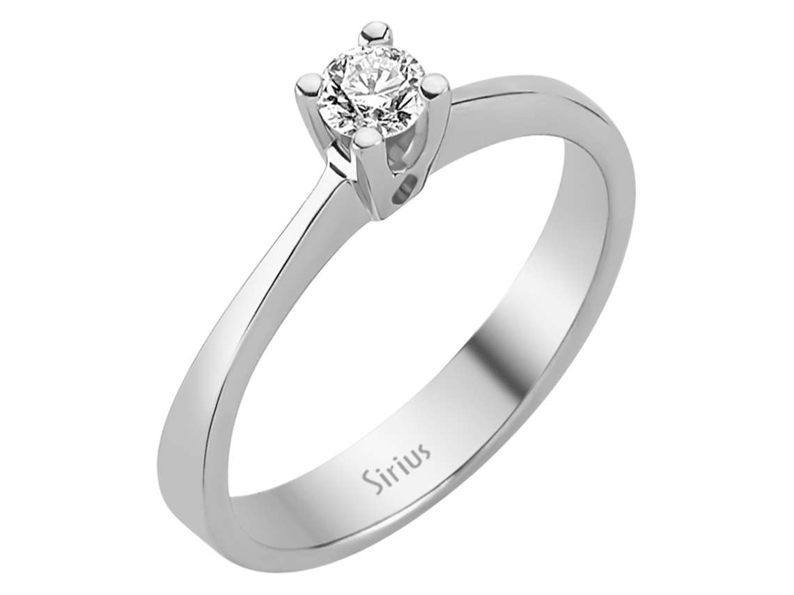 0,18 Karat Diamant Solitaire Ring - handgefertigter Diamantschmuck aus Feingold | Sirius Diamant