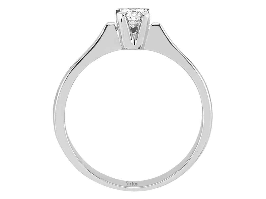 0,18 Carat Diamant Solitär Ring - handgefertigter Diamantschmuck aus Feingold | Sirius Diamant
