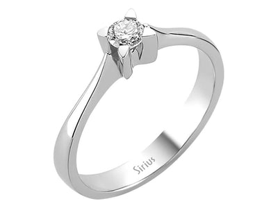 Bague solitaire en diamant de 0,14 carat