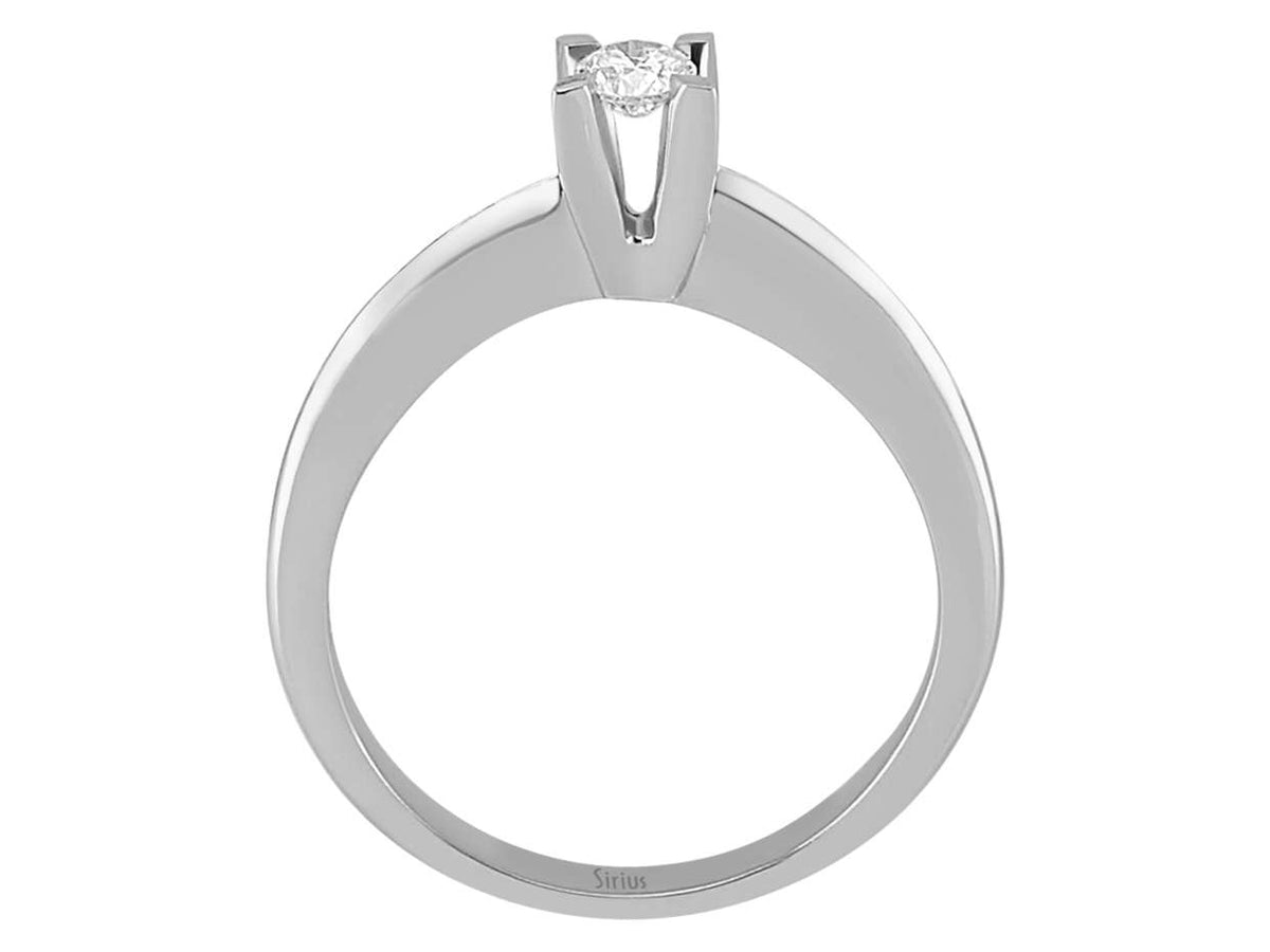 0,13 Karat Diamant Solitär Ring - handgefertigter Diamantschmuck aus Feingold | Sirius Diamant
