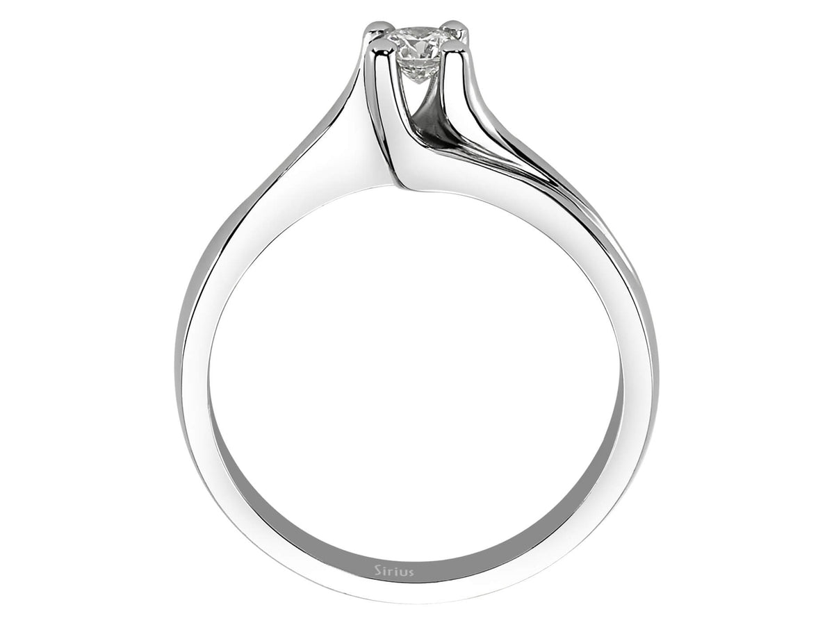 0,18 Carat Diamant Solitär Ring - handgefertigter Diamantschmuck aus Feingold | Sirius Diamant