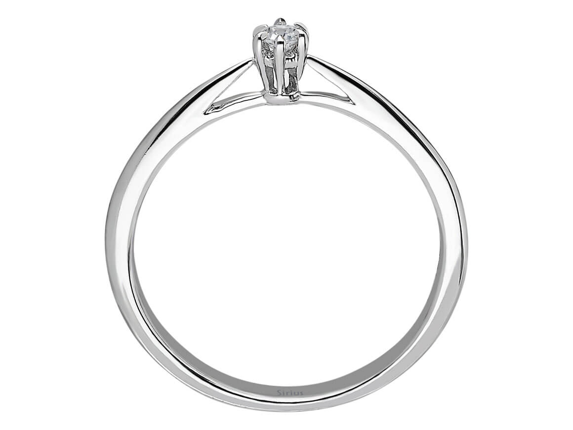 0,05 Karat Diamant Solitär Ring - handgefertigter Diamantschmuck aus Feingold | Sirius Diamant