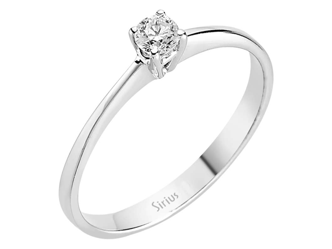 0,15 Karat Diamant Solitär Ring – handgefertigter Diamantschmuck aus Feingold | Sirius Diamant