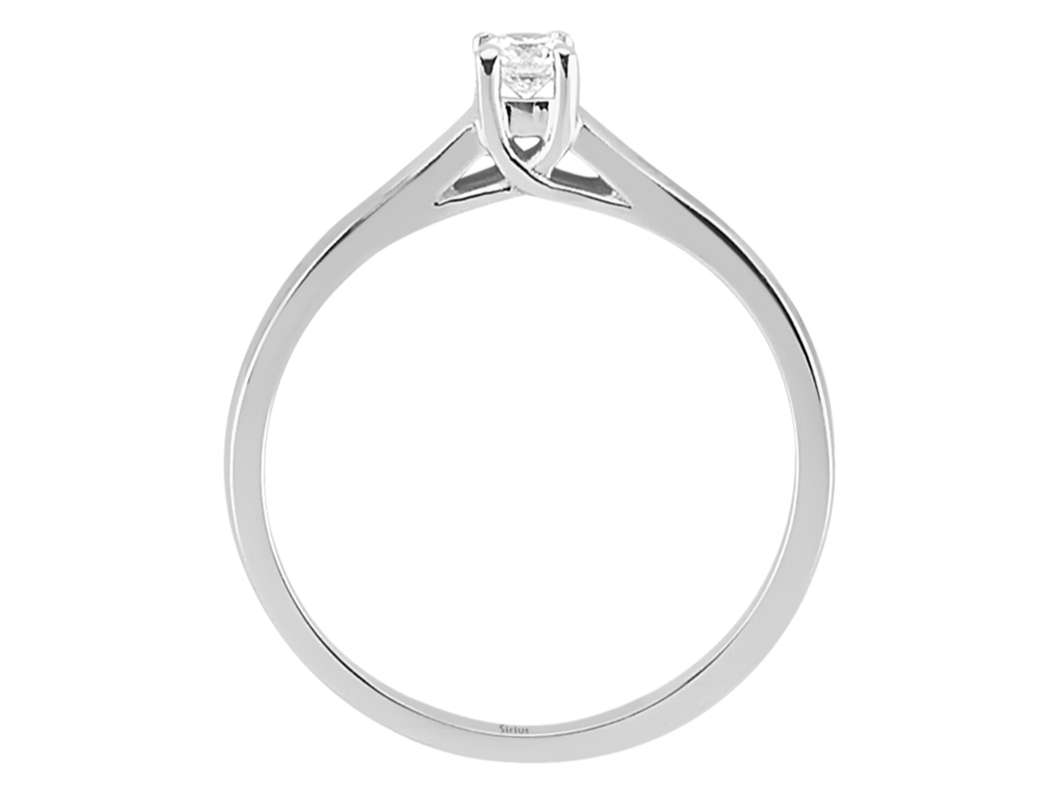 0,12 Karat Diamant Solitär Ring - handgefertigter Diamantschmuck aus Feingold | Sirius Diamant