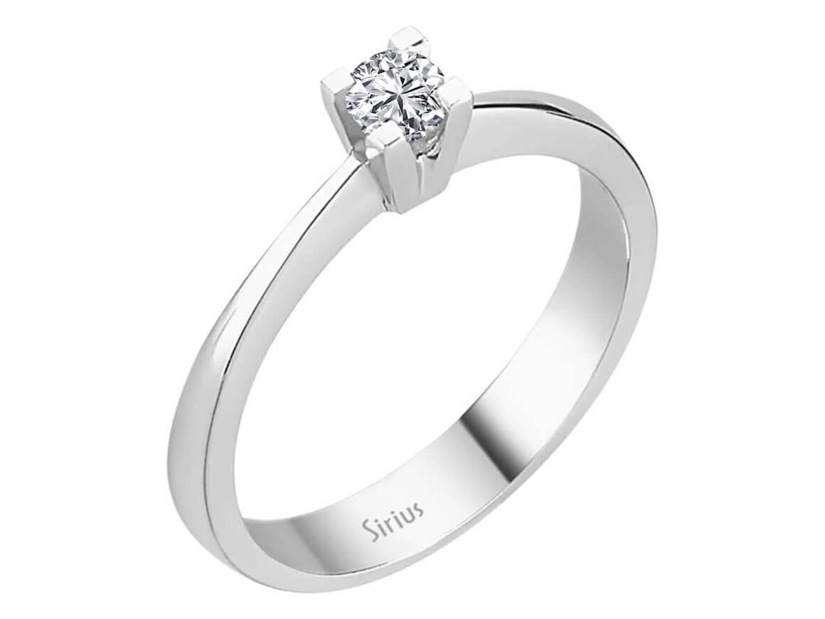 0,15 Carat Diamant Solitär Ring - handgefertigter Diamantschmuck aus Feingold | Sirius Diamant