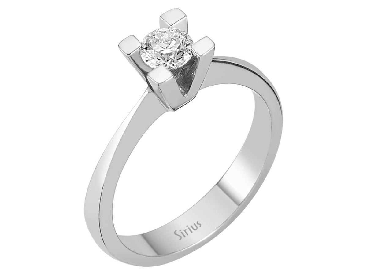 0,35 Karat Diamant Solitaire Ring - handgefertigter Diamantschmuck aus Feingold | Sirius Diamant