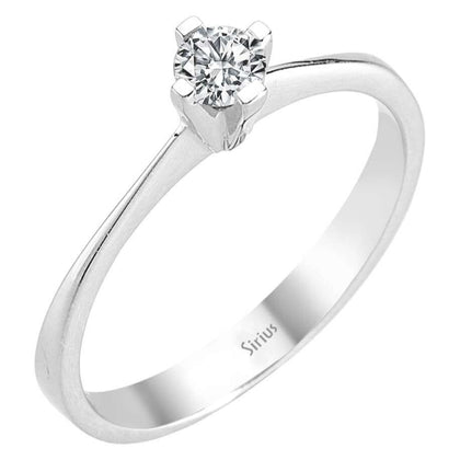 0,21 Carat Diamant Solitär Ring - handgefertigter Diamantschmuck aus Feingold | Sirius Diamant
