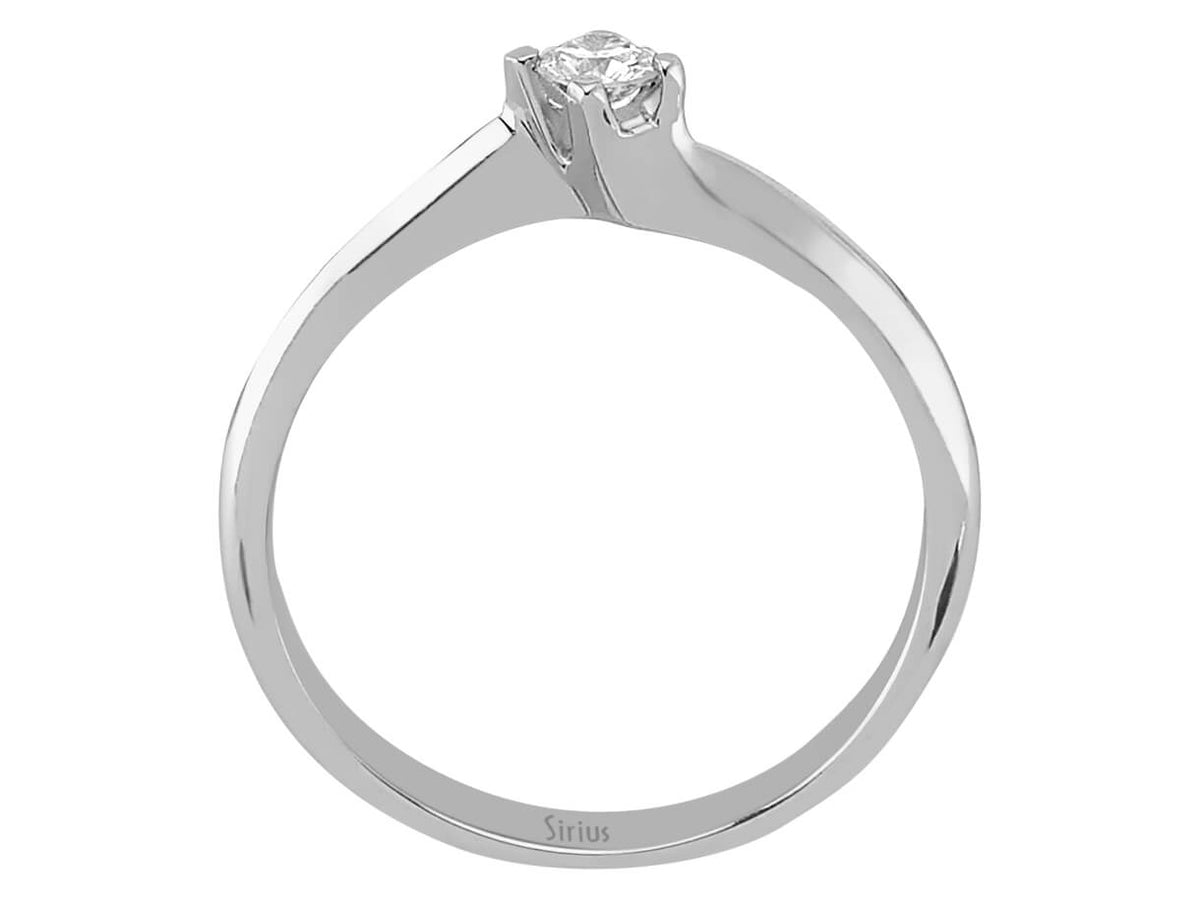 0,13 Karat Diamant Solitär Ring - handgefertigter Diamantschmuck aus Feingold | Sirius Diamant